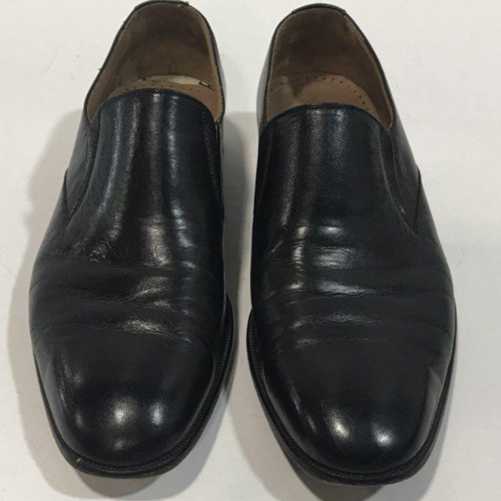 Magnanni Elegant Black Leather Men's Dress Loafers Size 42.5